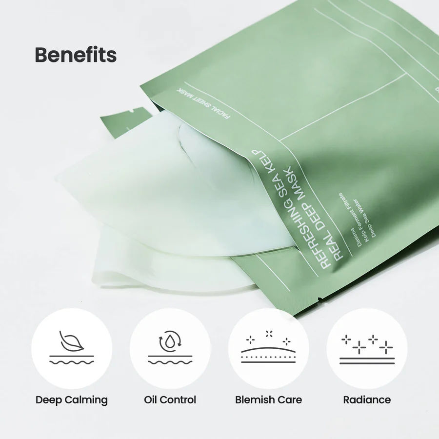 Biodance – Refreshing Sea Kelp Real Deep Mask – Soothing and Moisturizing Face Mask – 1τεμ./34g