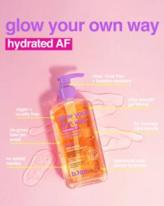 B.Tan -Glow your own way hydrated AF 236ml, Διαφανές Self tan gel προσώπου και σώματος