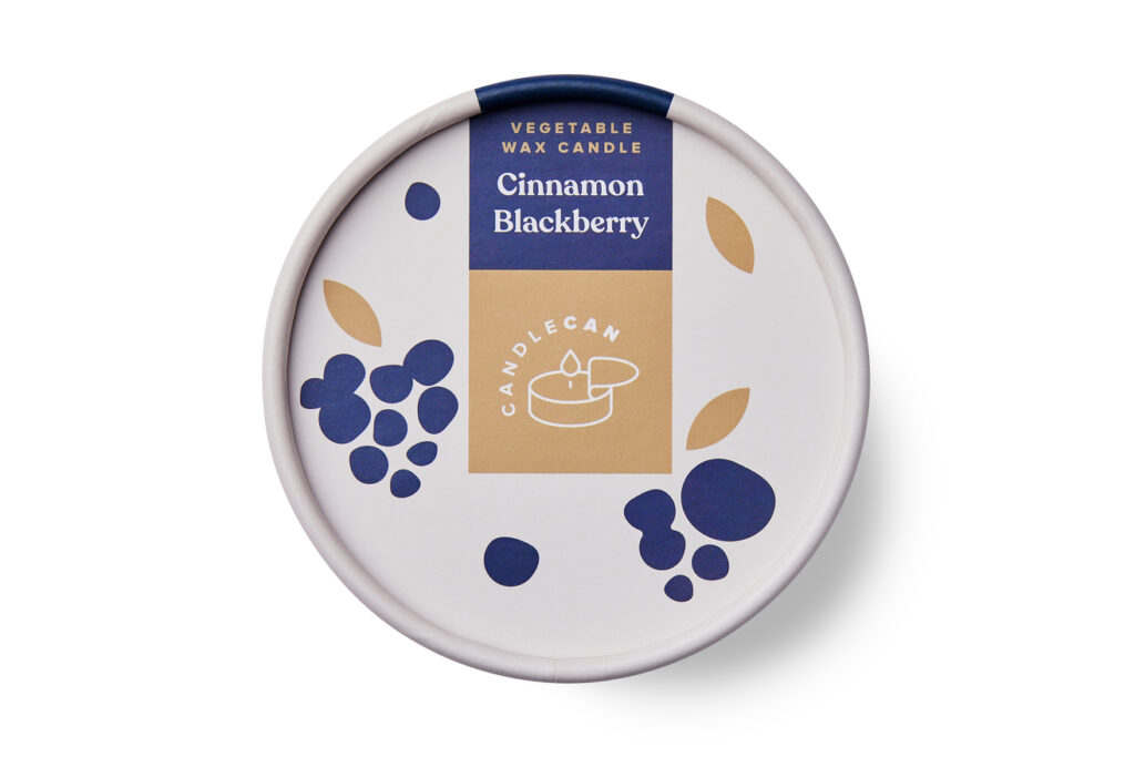 CandleHand – Φυτικό Γκουρμέ Κερί σε κονσέρβα, Cinnamon Blackberry 300gr