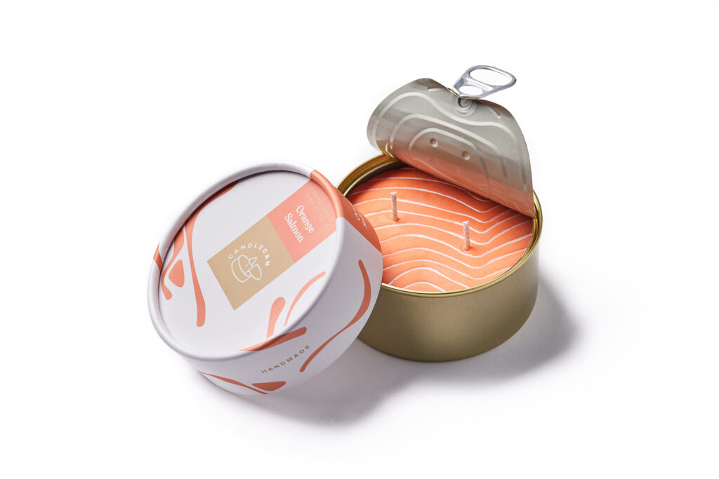 CandleHand – Φυτικό Γκουρμέ Κερί σε κονσέρβα, Orange Salmon 300gr