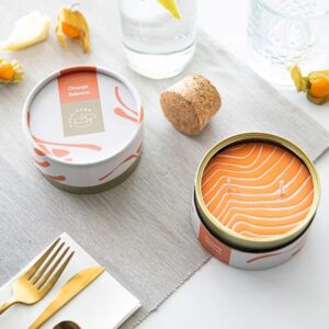 CandleHand – Φυτικό Γκουρμέ Κερί σε κονσέρβα, Orange Salmon 300gr