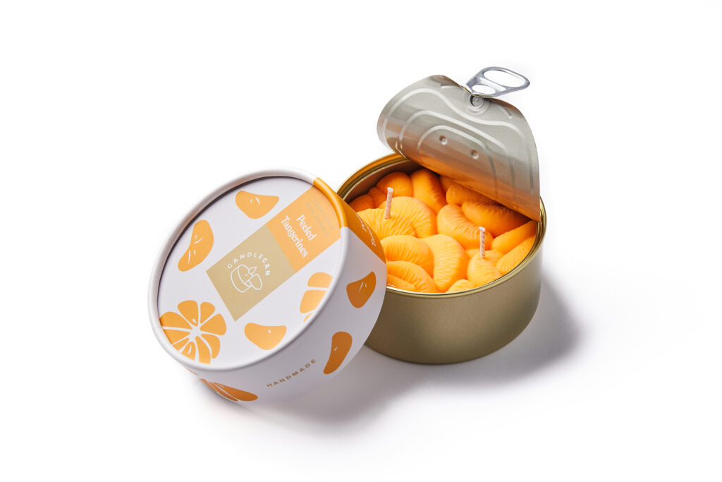 CandleHand – Φυτικό Γκουρμέ Κερί σε κονσέρβα, Peeled Tangerines 300gr