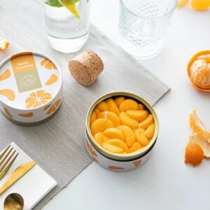 CandleHand – Φυτικό Γκουρμέ Κερί σε κονσέρβα, Peeled Tangerines 300gr