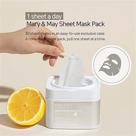 Mary & May Niacinamide & Vitamin C Brightening Mask (30pcs)