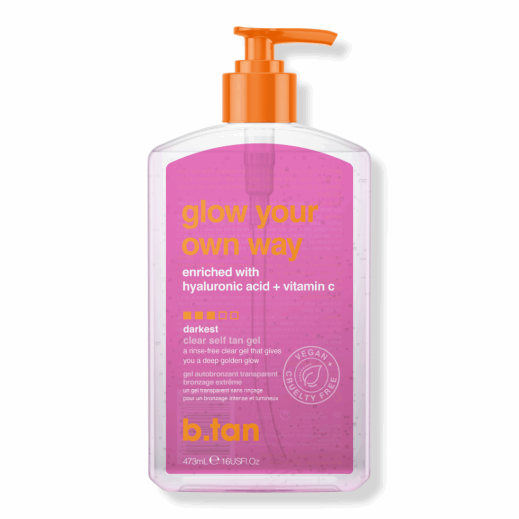 B.Tan – Glow your own way 437ml, Διαφανές Self tan gel κανονικής έντασης μαυρίσματος