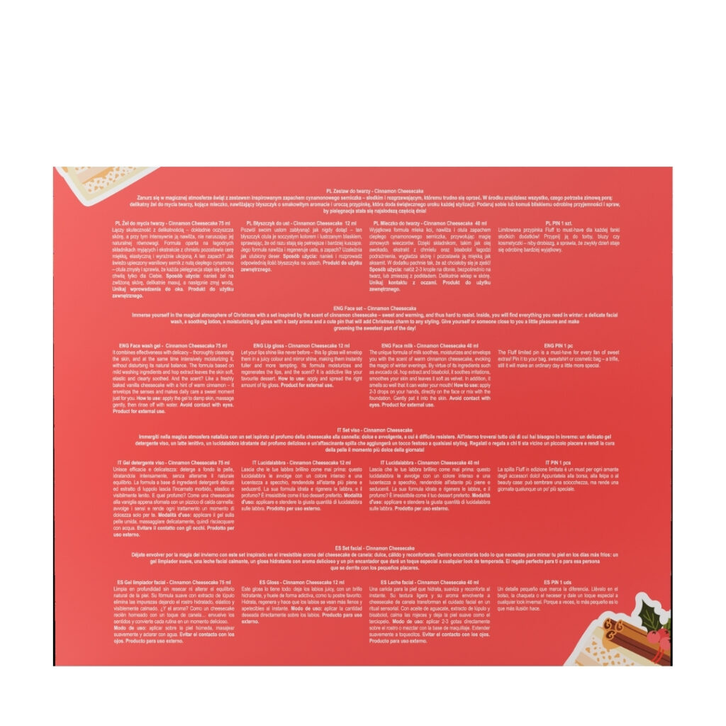 Fluff Face Care Set CINNAMON CHEESECAKE 3pcs